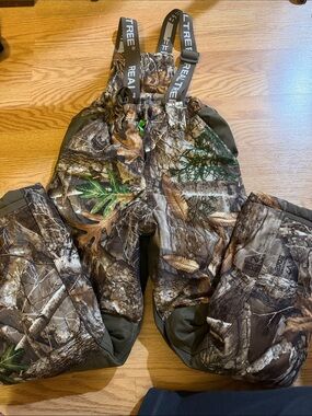 Realtree Kids Camo Bib Overalls in Brown and Green